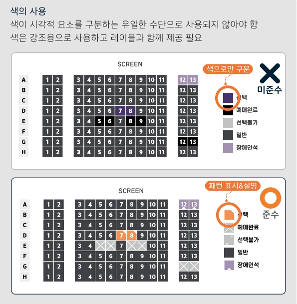 색의 사용 예시
