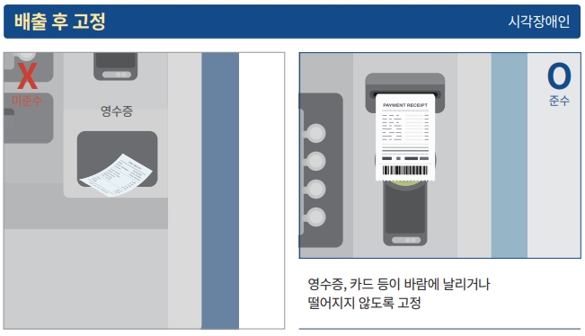 터치 스크린 버튼 간 충분한 간격